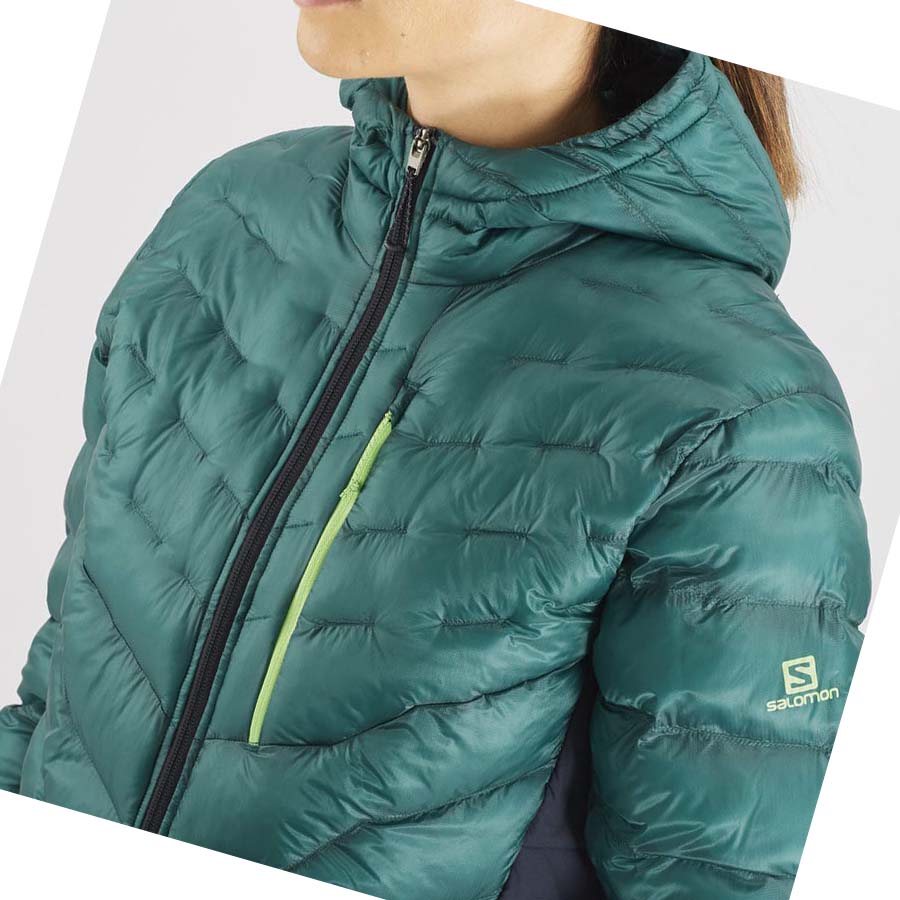 Salomon OUTPEAK PRIMALOFT INSULATED Kabát Női Zöld | HU 3182OKI